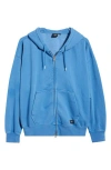 Vans Oversize Fleece Zip Hoodie In Blue