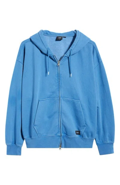 Vans Oversize Fleece Zip Hoodie In Blue