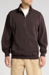 Vans Oversize Half Zip Pullover In Brown