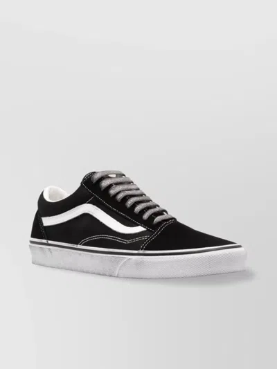 Vans Panelled Low Top Sneakers With Contrast Detail In Black