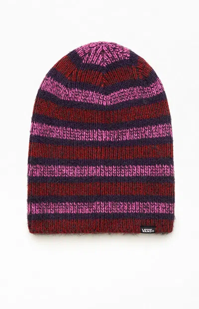 Vans Pink Striped Plaimor Beanie