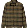 Vans Plaid Cotton Flannel Button-up Overshirt In Green