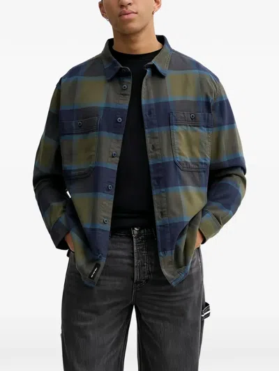 Vans Plaid Flannel Shirt In Blue