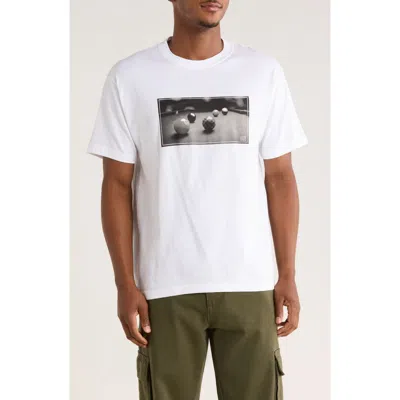 Vans Pool Table Cotton Graphic T-shirt In White