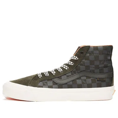 Vans Porter-yoshida & Co. X Og Sk8-hi Lx 'forest Night Floral Checkerboard' In Brown