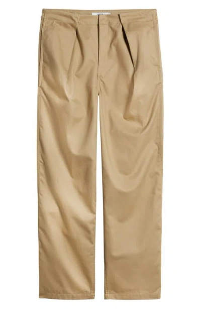 Vans Premium Badlands Pleated Cotton Chinos In Cornstalk