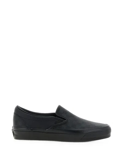Vans Premium Classic Slip-on Checkerboard-print Sneakers In Black