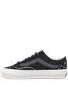 Vans Premium Old Skool Patterned-knit Low-top Sneakers In Black