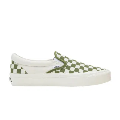 Pre-owned Vans Premium Slip-on 98 'checkerboard - Pesto Green'