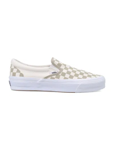 Vans Premium Slip-on 98 Shoes In Checkerboard Eucalyptus