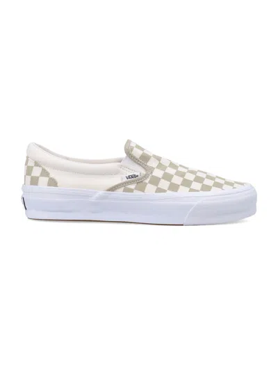 Vans Premium Slip-on 98 Shoes In Checkerboard Eucalyptus