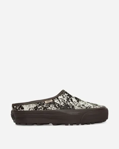 Vans Premium Style 17 Pony Hair Mules Chocolate Plum In Multicolor