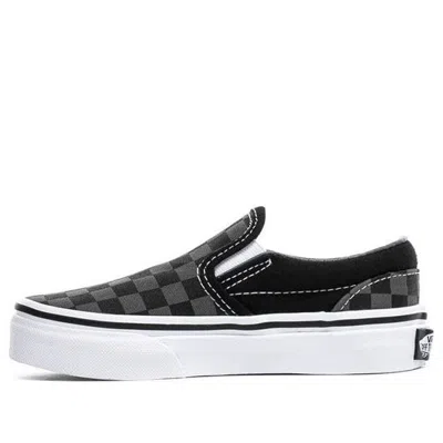 Vans (ps)  Classic Slip-on 'pewter Cherkboard' In Black
