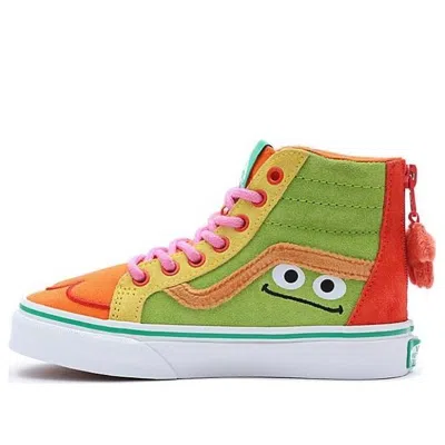 Vans (ps)  Sesame Street X Sk8-hi Zip Kids 'cookie Monster' In Multi