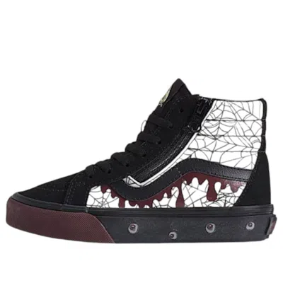 Vans (ps)  Sk8-hi Side Zip Halloween 'in The Shadows Black Port Red'