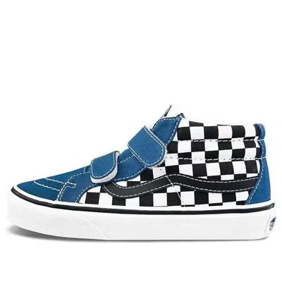 Vans (ps)  Sk8-mid Reissue Checkboard 'black Blue White' In Multi