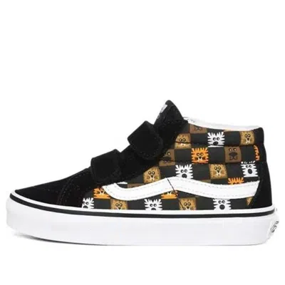 Vans (ps)  Sk8-mid Reissue V 'animal Checkerboard' In Black