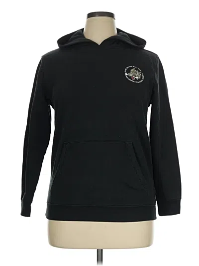 Pre-owned Vans Pullover Hoodie In Black