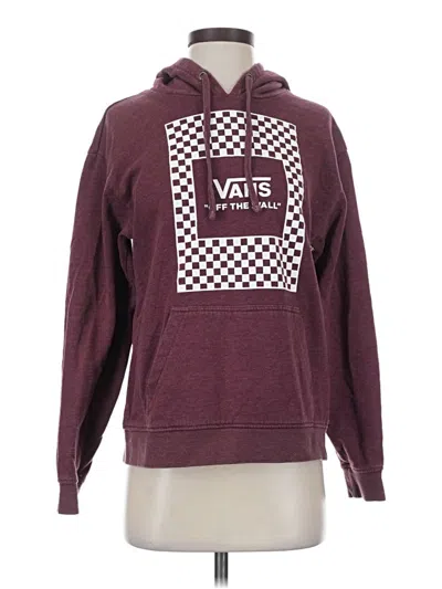 Pre-owned Vans Pullover Hoodie In Burgundy