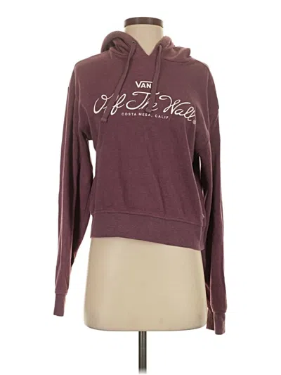 Pre-owned Vans Pullover Hoodie In Burgundy