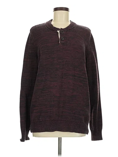 Pre-owned Vans Pullover Sweater In Burgundy