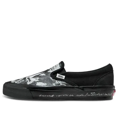 Vans Raised By Wolves X Og Classic Slip-on Lx 'black Wall'