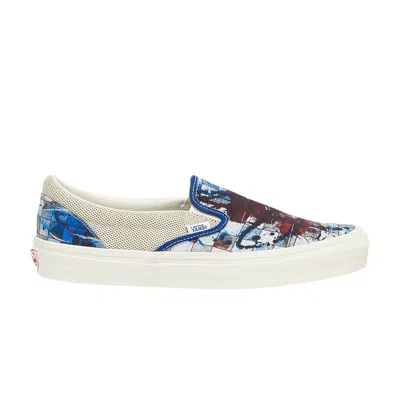Pre-owned Vans Ralph Steadman X Og Classic Slip-on Lx 'checkerboard Splatter' In Blue