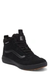 Vans Range Exp High Top Sneaker In Suede Black/black