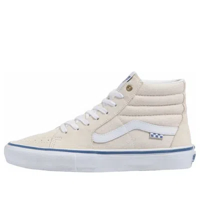 Vans Raw Canvas Skate Sk8-hi 'white Blue' In Multi