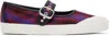 Vans Red Lx Mary Jane Lo Pro Ballerina Flats In Prep Plaid Chili Pep