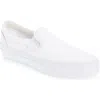 Vans Ua Classic Slip-on Stackform Sneakers Canvas True White In Lx Leather White/white