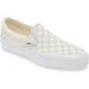 Vans Classic Slip-on Checkerboard Sneakers With Embroidery In Silver In Lx Checkerboard Lunar