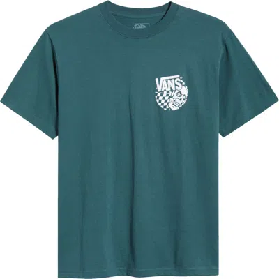 Vans Representative Cotton Graphic T-shirt In Green