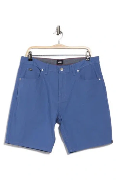 Vans Roy Stretch Cotton Shorts In Blue