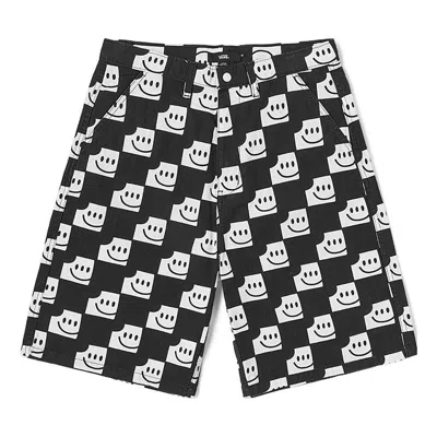 Vans Run Smiley Checkerboard Shorts 'black White'