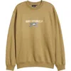 Vans Sakomo Loose Fit Crewneck Sweatshirt In Gothic Olive