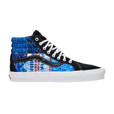 Pre-owned Vans Sandy Liang X Sk8-hi 38 Dx 'patchwork' In Blue