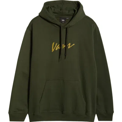 Vans Scripted Logo Cotton Blend Hoodie In Animal Print