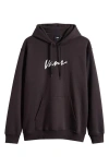 Vans Scripted Logo Fleece Pullover Hoodie In Black