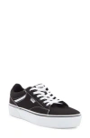 Vans Seldan Platform Sneaker In Canvas Black/white