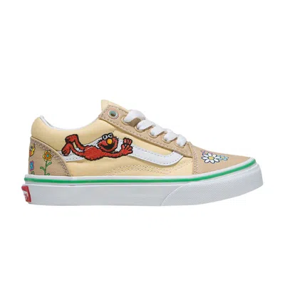 Pre-owned Vans Sesame Street X  Old Skool Kids 'elmo' | Cream | Kid's Size 2