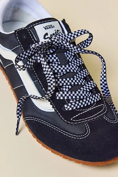 Vans Shoe Laces In Black/white, Women's At Urban Outfitters In Blue