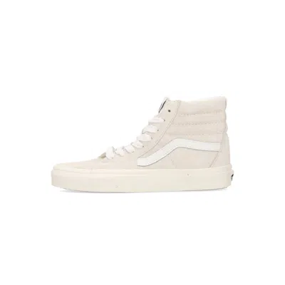 Vans Shoe Upper Man Sk8-hi Pig Suede Blanc De Blanc In Neutral