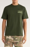 Vans Shop Front Cotton Graphic T-shirt In Green