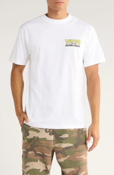 Vans Shop Front Logo Cotton Graphic T-shirt In White
