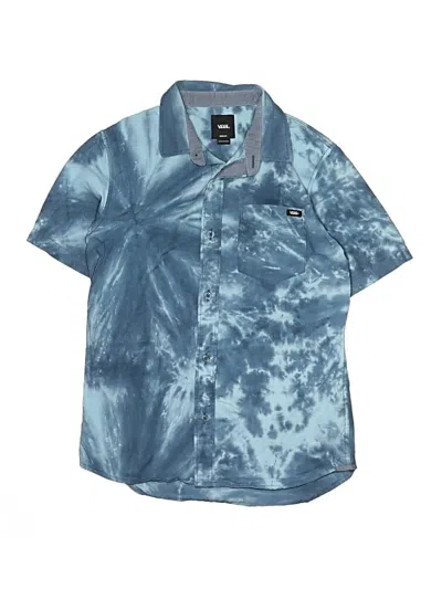 Pre-owned Vans Kids' Short Sleeve Button Down Shirt In Blue