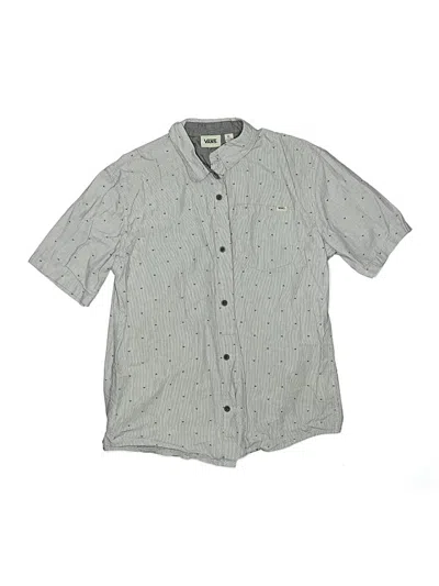 Pre-owned Vans Kids' Short Sleeve Button Down Shirt In Gray