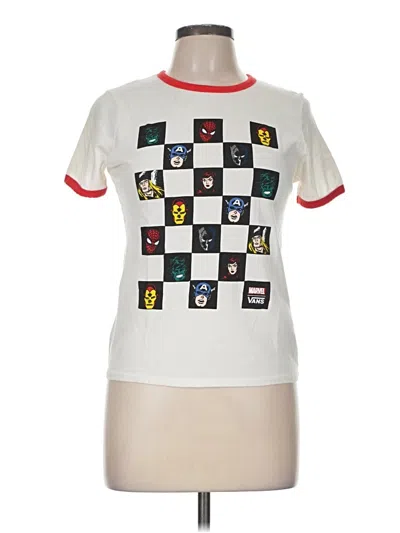 Pre-owned Vans Short Sleeve T-shirt In White