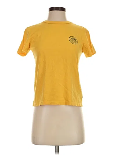 Pre-owned Vans Short Sleeve T-shirt In Yellow