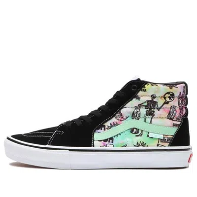 Vans Shroom Doom Skate Sk8-hi Blackwhiteyellowpinkgreen